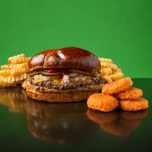 Cheese Burger + 4 Nuggets (INCLUYE PAPAS)